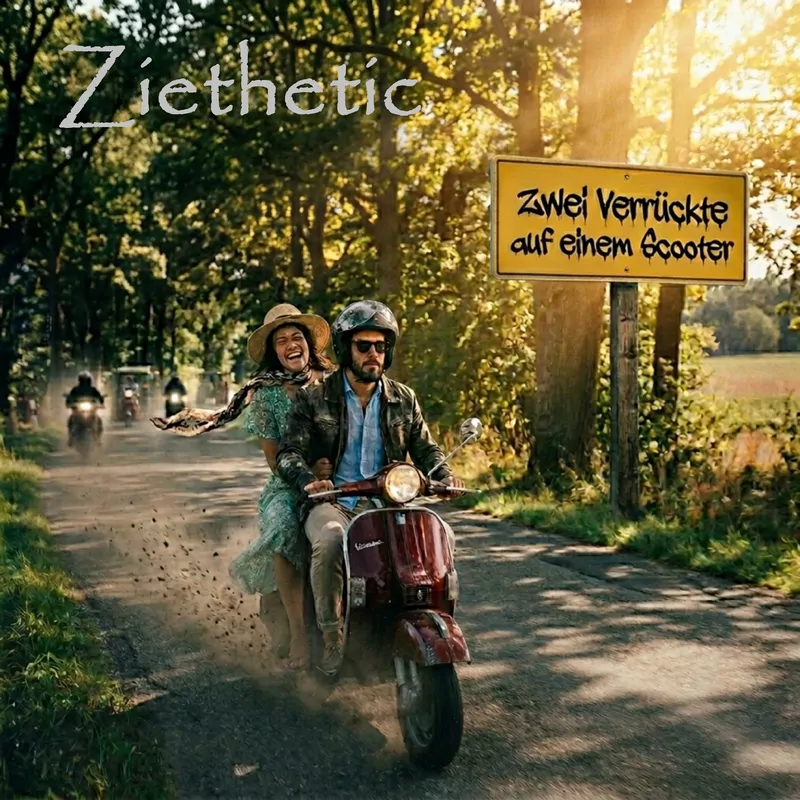 Cover of Zwei verrückte auf einem Scooter